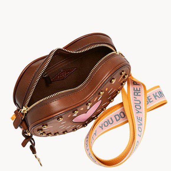 Fossil Leather Heart Bag Crossbody - Picture 11 of 12